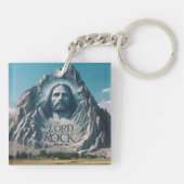 Goddelijke aanwezigheid op Majestic Peak Sleutelhanger (Achterkant)