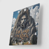 Goddelijke aanwezigheid tussen de bergen vierkante klok (Hoek)