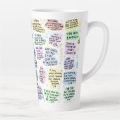 Goddelijke affirmaties latte mok (Rechts)