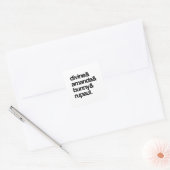 Goddelijke Amanda Bunny en Ru Vierkante Sticker (Envelop)