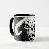 Goddelijke Arcane Schedel van de Dood Zwart Mok (Voorkant links)