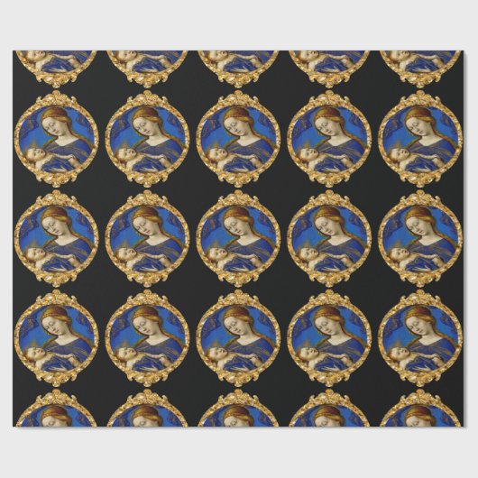 Goddelijke Baby (moeder en kind) Cadeaupapier (Vlak)