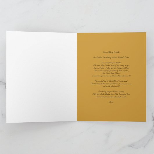 Goddelijke barmhartigheid goud met gebed in de kap kaart (Binnen)