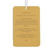 Goddelijke barmhartigheid goud met gebed in de kap luchtverfrisser (Achterkant)