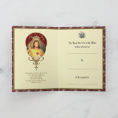 Goddelijke barmhartigheid Heilig Hart Mis-offer Kaart (Binnen)