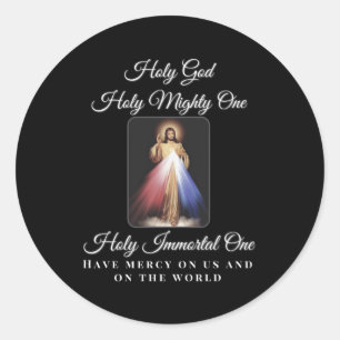 Goddelijke barmhartigheid Heilige God Heilige Migh Ronde Sticker