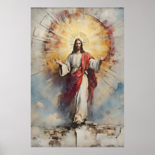 Goddelijke Barmhartigheid Jezus Christus Print Kat