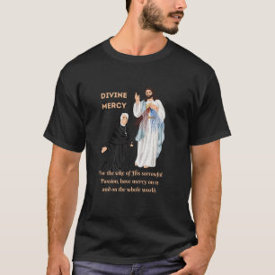Goddelijke barmhartigheid Jezus en de heilige Faus T-shirt