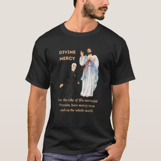 Goddelijke barmhartigheid Jezus en de heilige Faus T-shirt