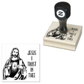 Goddelijke barmhartigheid Jezus Ik vertrouw op de  Rubberstempel (Gestempeld)