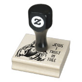 Goddelijke barmhartigheid Jezus Ik vertrouw op de  Rubberstempel (Stempel)