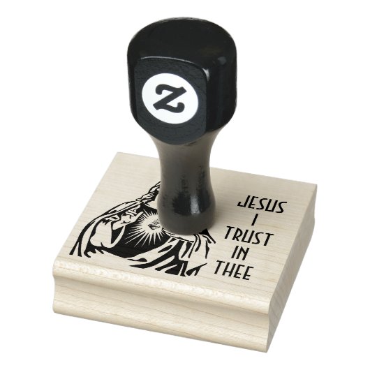 Goddelijke barmhartigheid Jezus Ik vertrouw op de  Rubberstempel (Stempel)