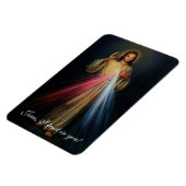Goddelijke barmhartigheid Jezus Ik vertrouw op u!  Magneet (Linkerzijde)