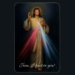 Goddelijke barmhartigheid Jezus Ik vertrouw op u! Magneet<br><div class="desc">Afbeelding van de Goddelijke Barmhartigheid van Jezus meer info op www.ewtn.com/divinemercy</div>