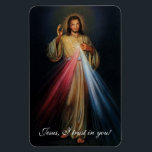 Goddelijke barmhartigheid Jezus Ik vertrouw op u! Magneet<br><div class="desc">Afbeelding van de Goddelijke Barmhartigheid van Jezus meer info op www.ewtn.com/divinemercy</div>