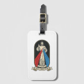 Goddelijke Barmhartigheid Jezus Vintage Bagagelabel (Voorkant (verticaal))