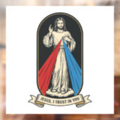 Goddelijke Barmhartigheid Jezus Vintage Raamsticker (Vel 2)