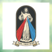 Goddelijke Barmhartigheid Jezus Vintage Raamsticker (Vel 3)