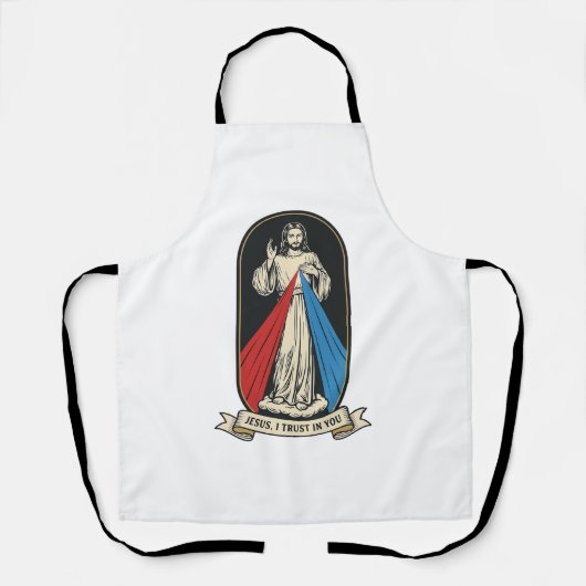 Goddelijke Barmhartigheid Jezus Vintage Schort (Voorkant)