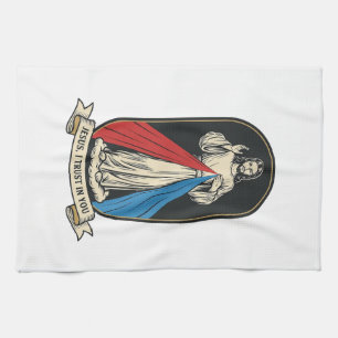 Goddelijke Barmhartigheid Jezus Vintage Theedoek