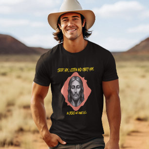 Goddelijke begeleiding: zoeken, luisteren, gehoorz t-shirt