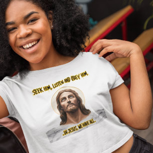 Goddelijke begeleiding: zoeken, luisteren, gehoorz t-shirt