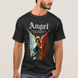 Goddelijke beschermengel - half licht half donker t-shirt