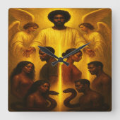 Goddelijke Bescherming Decoratieve Muur Klok (Voorkant)