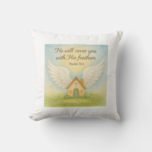 Goddelijke bescherming (Psalm 91:4) Kussen