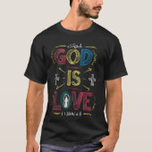 Goddelijke bevestiging: God is liefde T-shirt (Voorkant)