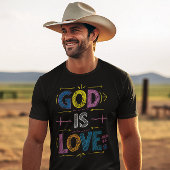 Goddelijke boodschap: God is liefdespijlen T-shirt