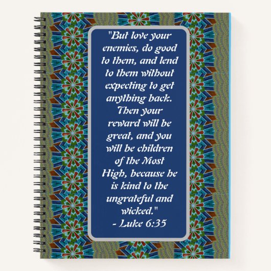 Goddelijke Compassie: Lucas 6:35's Belofte van Ove Notitieboek (Voorkant)