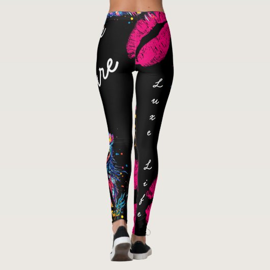 Goddelijke Cultuur Grote Kat Graphic Legging (Achterkant)