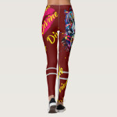 Goddelijke Cultuur Grote Kat Kust Gele Clash Leggings (Achterkant)