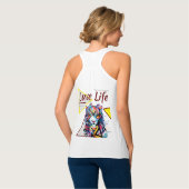 Goddelijke Cultuur Grote Kat Kust Gele Clash Tanktop (Volledige Achterkant)