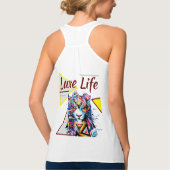 Goddelijke Cultuur Grote Kat Kust Gele Clash Tanktop (Achterkant)