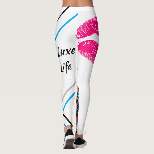 Goddelijke Cultuur Grote Kat Kust Heldere Grafiek Leggings (Achterkant)