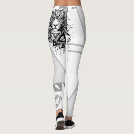Goddelijke Cultuur Grote Kusjes Grijze Gelukzaligh Leggings (Achterkant)