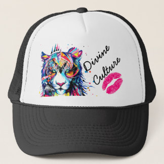 Goddelijke Cultuur Neon Big Cat Graphic Snapback P Trucker Pet