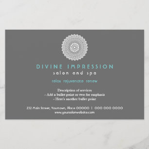 Goddelijke Cyaan Horizontale Indruk Flyer