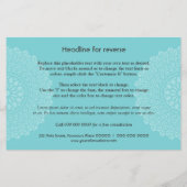 Goddelijke Cyaan Horizontale Indruk Flyer (Achterkant)