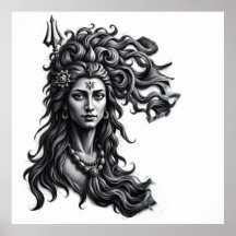 Goddelijke Dans: Shiva Charcoal Art