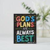 Goddelijke Design Gods plannen zijn altijd het bes Briefkaart (Staand voorkant)