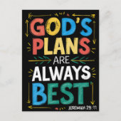 Goddelijke Design Gods plannen zijn altijd het bes Briefkaart (Voorkant)