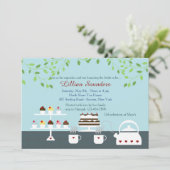 Goddelijke Desserts Lente-thema Uitnodiging (Staand voorkant)