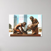"Goddelijke Dienaar" Stadssculptuur Canvas Print (Voorkant)