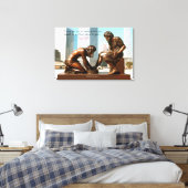 "Goddelijke Dienaar" Stadssculptuur Canvas Print (Insitu (Slaapkamer))