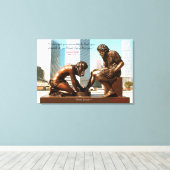 "Goddelijke Dienaar" Stadssculptuur Canvas Print (Insitu (Houten vloer))