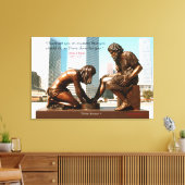 "Goddelijke Dienaar" Stadssculptuur Canvas Print (Insitu (Woonkamer))