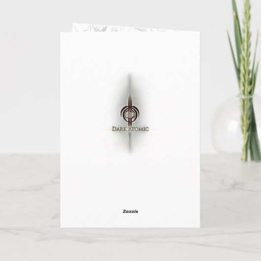 Goddelijke doodskop Witte Verjaardag Kaart (Achterkant)